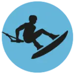 Süsel Seeparx - Menue Icon Wakeboard Park - Wakeboarder im Sprung