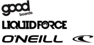 Snowboardmarkenlogos: Goodboard, Liquidforce und O´Neill